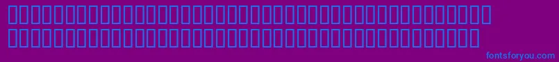 StarsBarsPlain Font – Blue Fonts on Purple Background