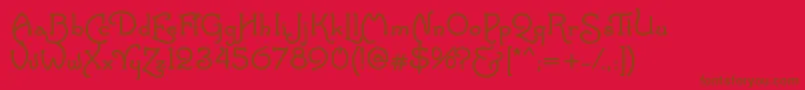 SantassleighfullBold Font – Brown Fonts on Red Background