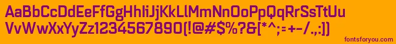 Quarcanormmedium Font – Purple Fonts on Orange Background