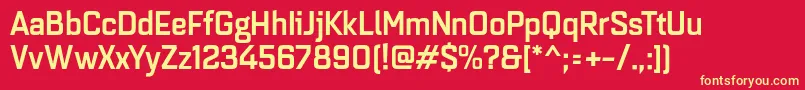 Quarcanormmedium Font – Yellow Fonts on Red Background