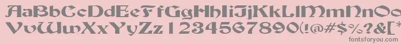 BuckinghamwideRegular-Schriftart – Graue Schriften auf rosa Hintergrund