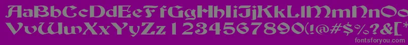 BuckinghamwideRegular Font – Gray Fonts on Purple Background