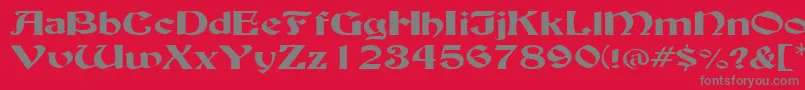 BuckinghamwideRegular Font – Gray Fonts on Red Background