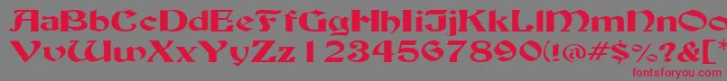 Police BuckinghamwideRegular – polices rouges sur fond gris