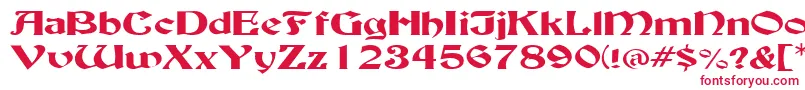 BuckinghamwideRegular Font – Red Fonts