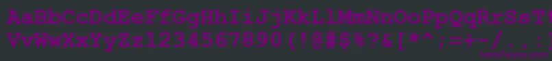 fuente CourtiercBold – Fuentes Moradas Sobre Fondo Negro