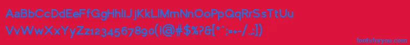 LarkeSansBold Font – Blue Fonts on Red Background