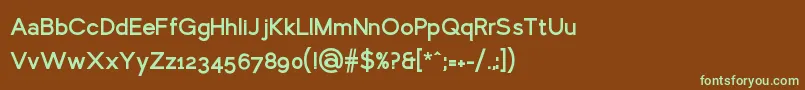 Шрифт LarkeSansBold – зелёные шрифты на коричневом фоне