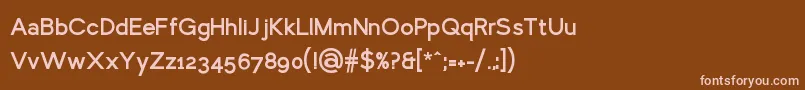 フォントLarkeSansBold – 茶色の背景にピンクのフォント