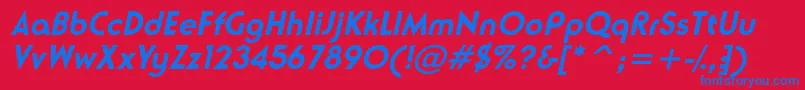 NeusesskBolditalic Font – Blue Fonts on Red Background