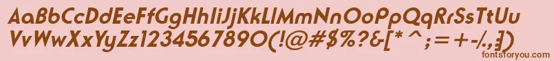 NeusesskBolditalic Font – Brown Fonts on Pink Background