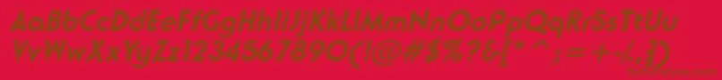 Police NeusesskBolditalic – polices brunes sur fond rouge