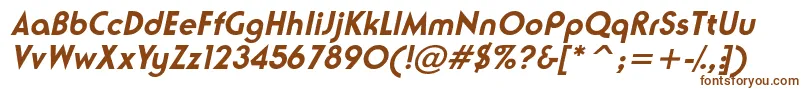 NeusesskBolditalic Font – Brown Fonts on White Background