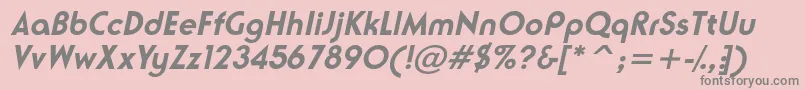 NeusesskBolditalic Font – Gray Fonts on Pink Background