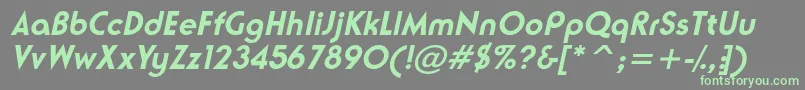 NeusesskBolditalic Font – Green Fonts on Gray Background