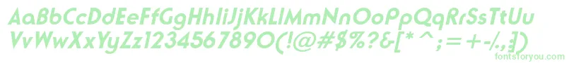 NeusesskBolditalic Font – Green Fonts on White Background
