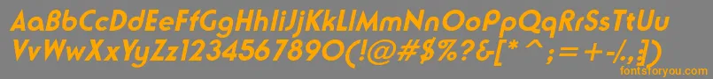 NeusesskBolditalic Font – Orange Fonts on Gray Background