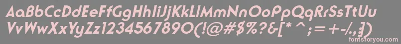 NeusesskBolditalic Font – Pink Fonts on Gray Background