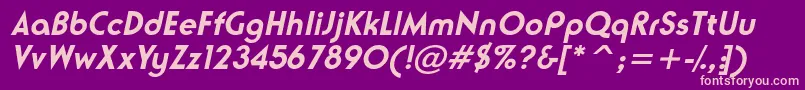 NeusesskBolditalic Font – Pink Fonts on Purple Background