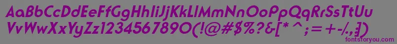 NeusesskBolditalic Font – Purple Fonts on Gray Background