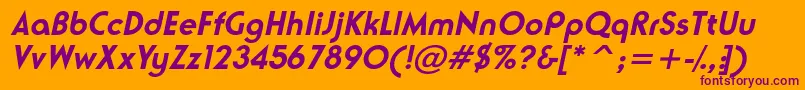 NeusesskBolditalic Font – Purple Fonts on Orange Background