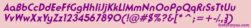 NeusesskBolditalic Font – Purple Fonts on Pink Background