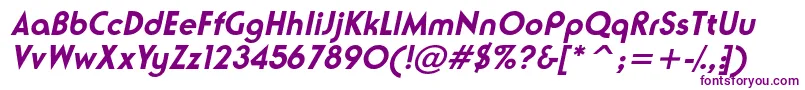 NeusesskBolditalic Font – Purple Fonts on White Background