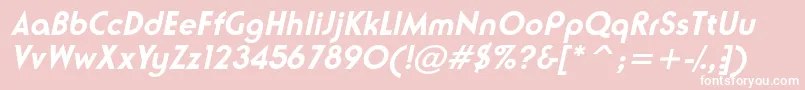NeusesskBolditalic Font – White Fonts on Pink Background