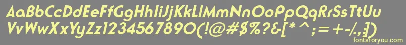 NeusesskBolditalic Font – Yellow Fonts on Gray Background