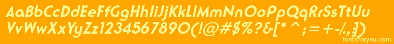 NeusesskBolditalic Font – Yellow Fonts on Orange Background