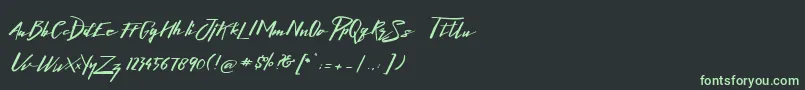 フォントLighteningFreeFont – 黒い背景に緑の文字