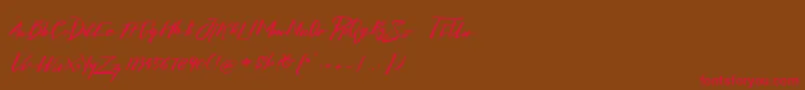 LighteningFreeFont Font – Red Fonts on Brown Background