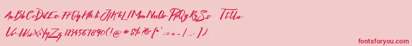 LighteningFreeFont Font – Red Fonts on Pink Background