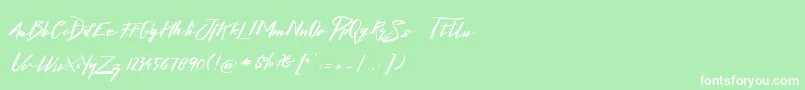 LighteningFreeFont Font – White Fonts on Green Background