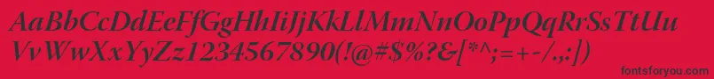 WarnockproBolditdisp Font – Black Fonts on Red Background