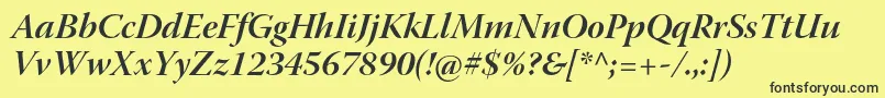 WarnockproBolditdisp Font – Black Fonts on Yellow Background