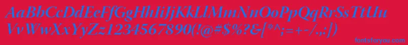 WarnockproBolditdisp Font – Blue Fonts on Red Background