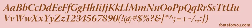 WarnockproBolditdisp Font – Brown Fonts on Pink Background