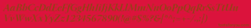 WarnockproBolditdisp Font – Brown Fonts on Red Background