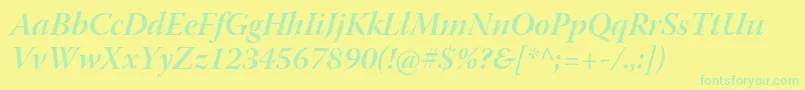 More about WarnockproBolditdisp Font WarnockproBolditdisp Font – Green Fonts on Yellow Background