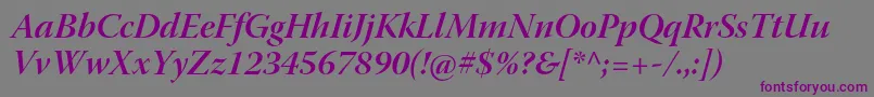 More about WarnockproBolditdisp Font WarnockproBolditdisp Font – Purple Fonts on Gray Background