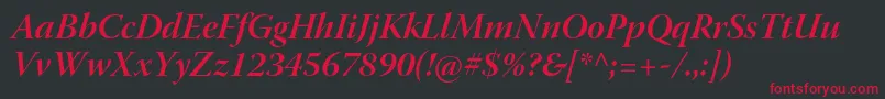 WarnockproBolditdisp Font – Red Fonts on Black Background