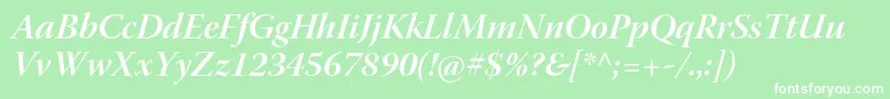 WarnockproBolditdisp Font – White Fonts on Green Background