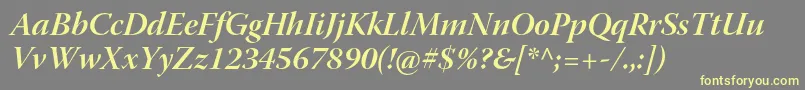 WarnockproBolditdisp Font – Yellow Fonts on Gray Background