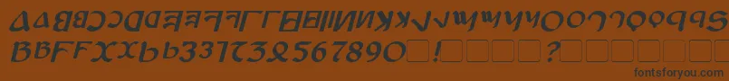 AnayankaBoldItalic Font – Black Fonts on Brown Background
