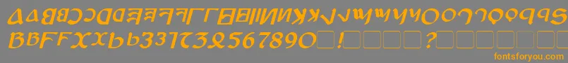 Шрифт AnayankaBoldItalic – оранжевые шрифты на сером фоне