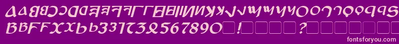 AnayankaBoldItalic Font – Pink Fonts on Purple Background