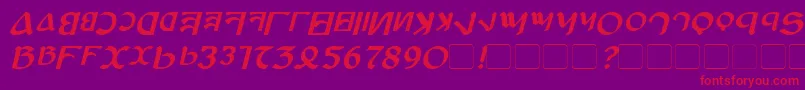 fuente AnayankaBoldItalic – Fuentes Rojas Sobre Fondo Morado