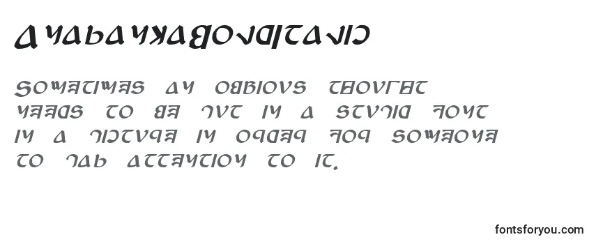 AnayankaBoldItalic-fontti