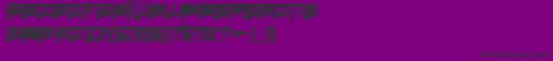 Amazdoomleft2-fontti – mustat fontit violetilla taustalla